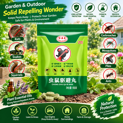 Natural Animal Repellent Garden Pills – Essential Oil Pest Deterrent for Outdoor Areas