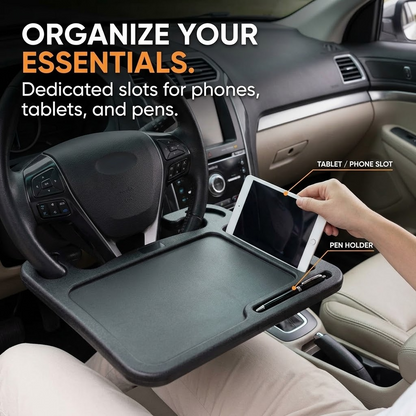 Multifunctional Car Steering Wheel Tray – Foldable Laptop, Writing & Dining Table