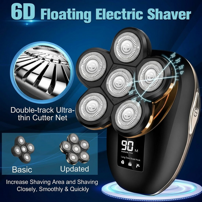 Rechargeable Shaver – Waterproof Rotary Face, Body & Beard Electric Razor