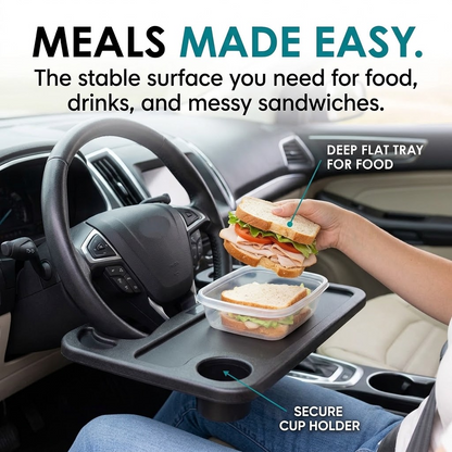 Multifunctional Car Steering Wheel Tray – Foldable Laptop, Writing & Dining Table