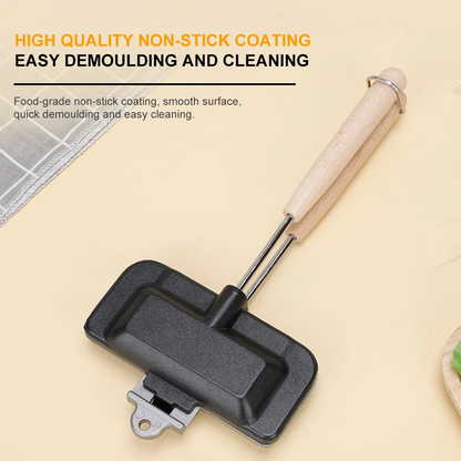 Double-Sided Non-Stick Sandwich Pan – Flip Grill Skillet for Pancakes &amp; Breakfast